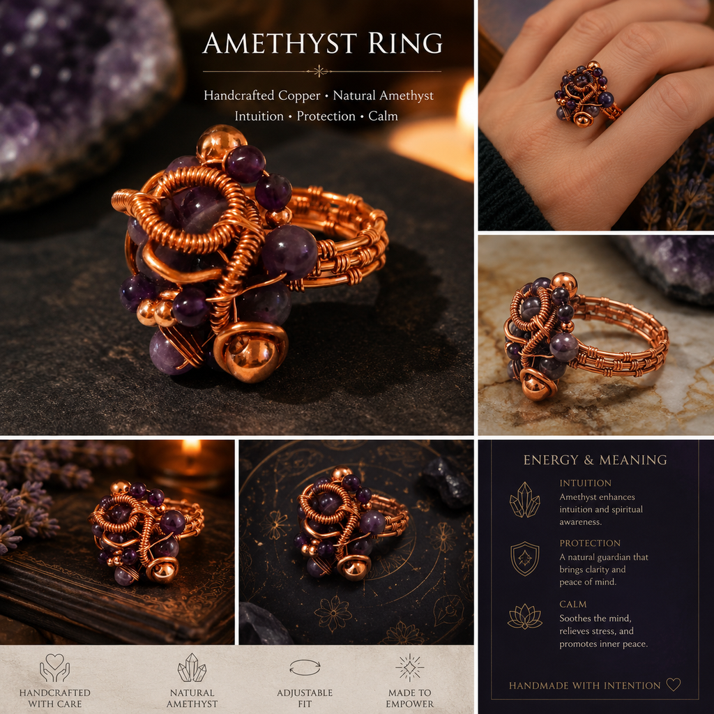 The Amethyst Caviar Ring