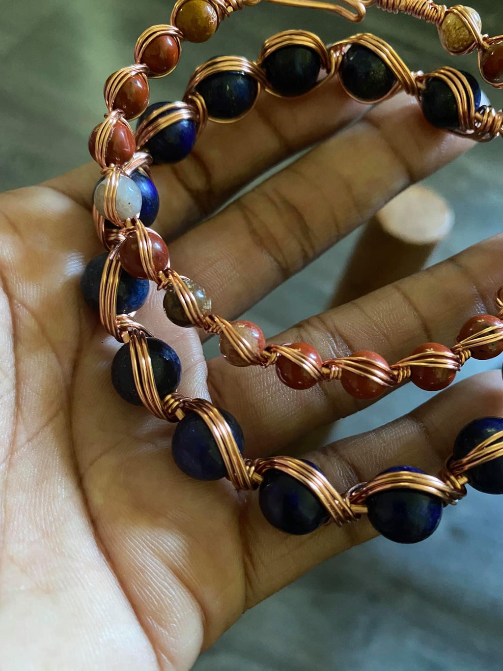 Trinity Wrap Crystal Beaded Bracelet