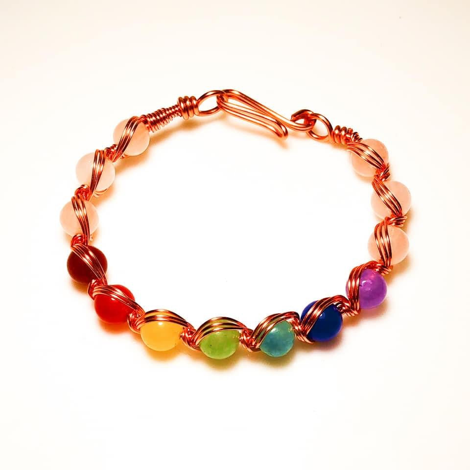 Trinity Wrap Crystal Beaded Bracelet