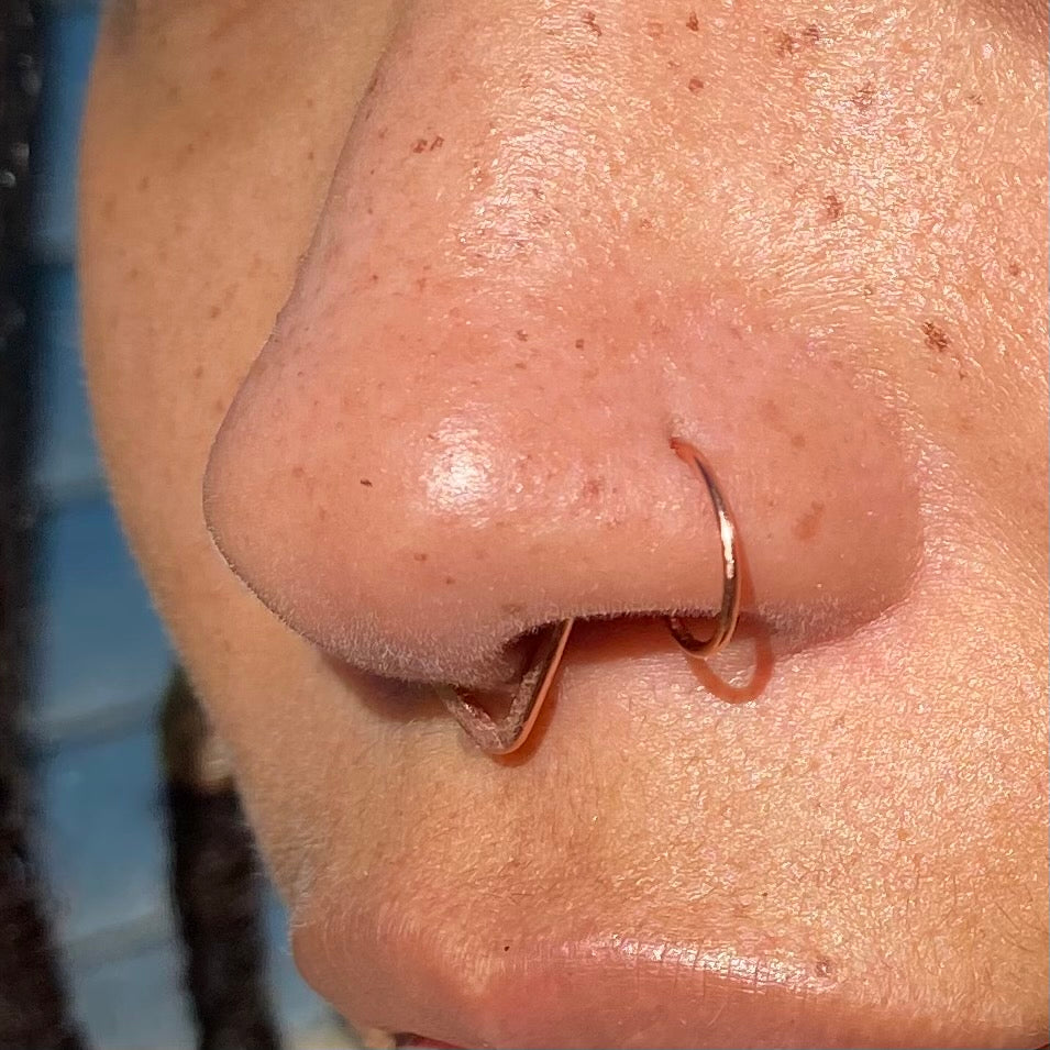Tribal Copper Hoop Nose Rings Set(Real)