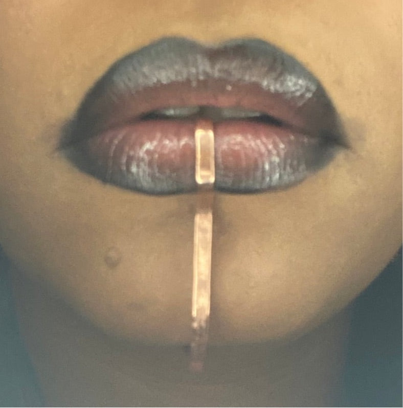 Tribal Copper Lip + Chin Cuff