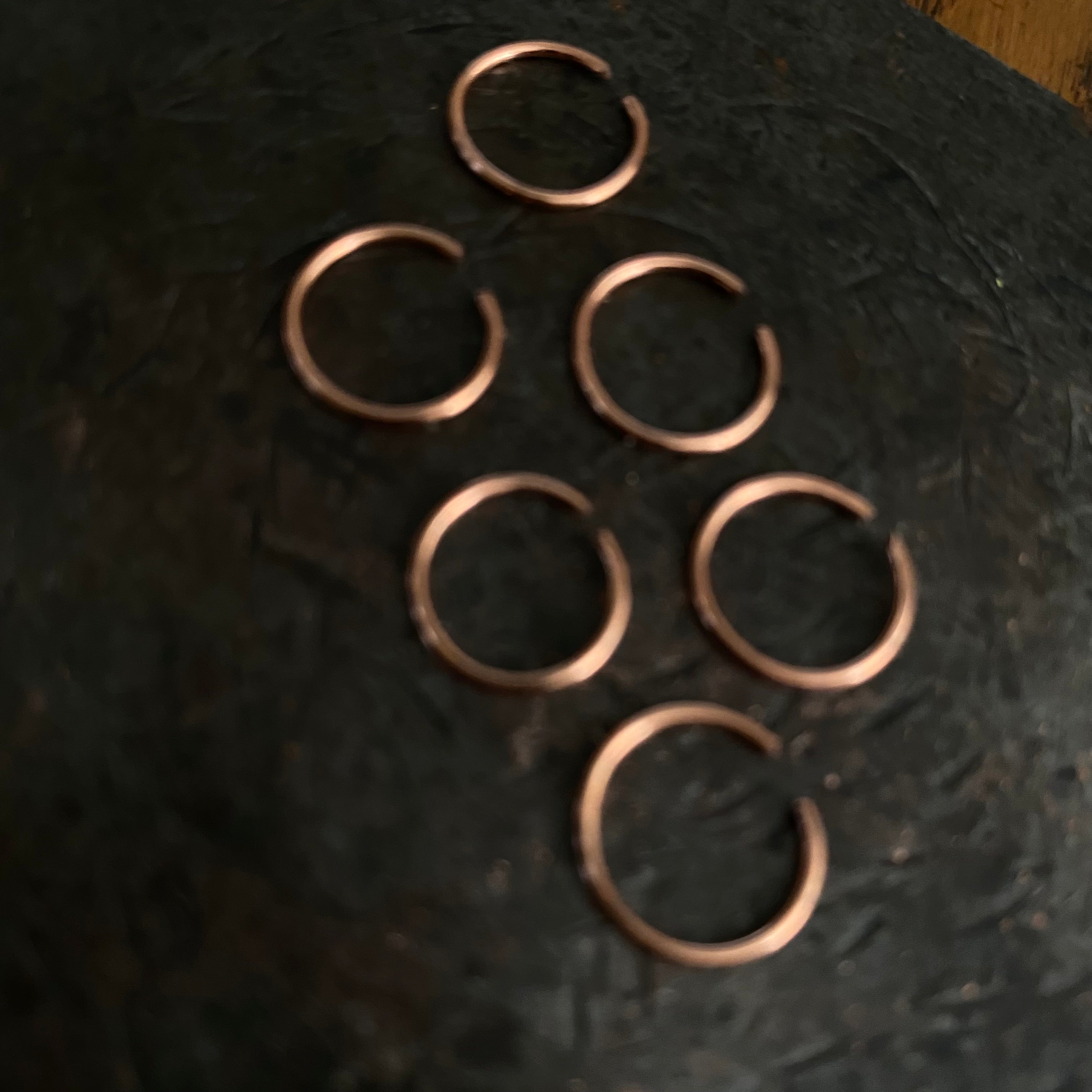 Tribal Copper Hoop Nose Rings Set(Real)