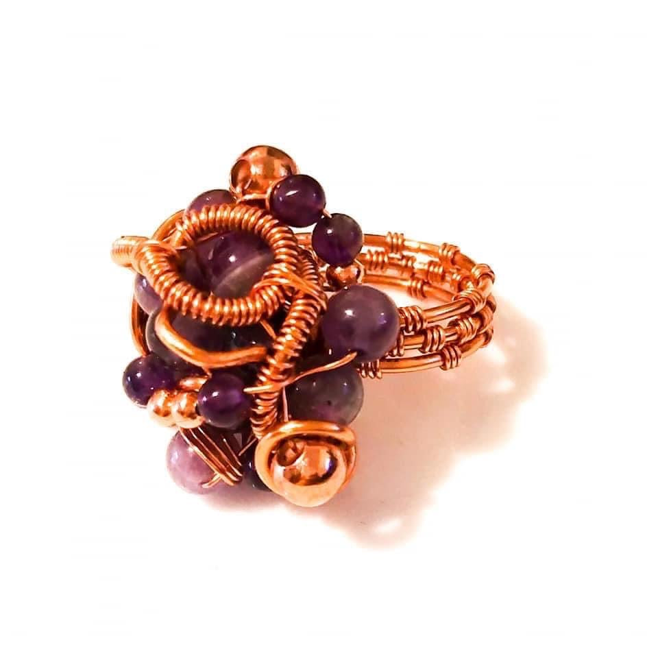 The Amethyst Caviar Ring