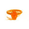 Faceted Oval Crystal Talisman Ring